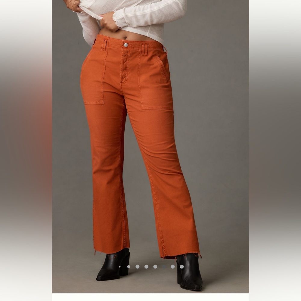 Anthropologie The Yaya Crop Flare Pants by Pilcro